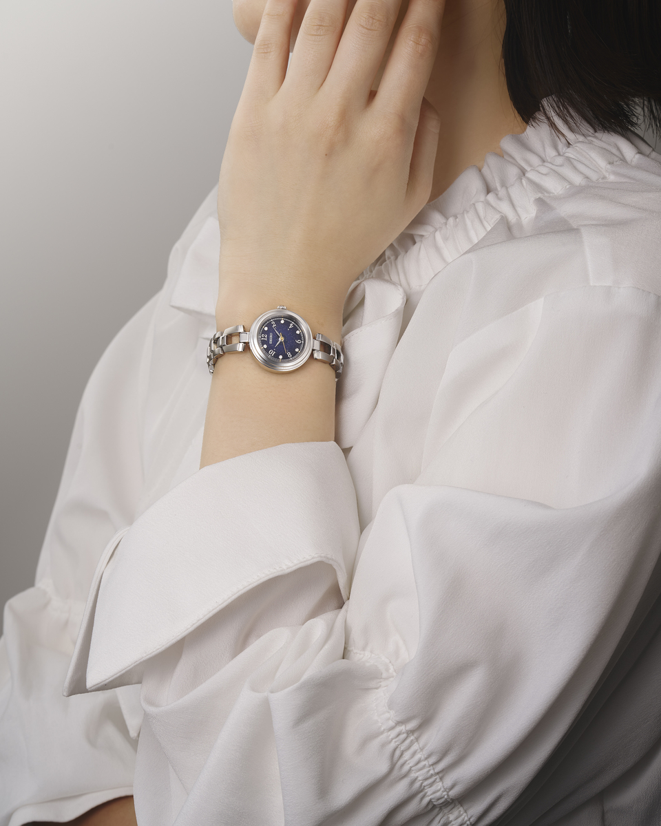 SEIKO レディース 時計 Seiko Women's SXGN49 Pink Mother of Pearl Dial Diamond Accents